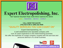 Tablet Screenshot of expertelectropolishing.com